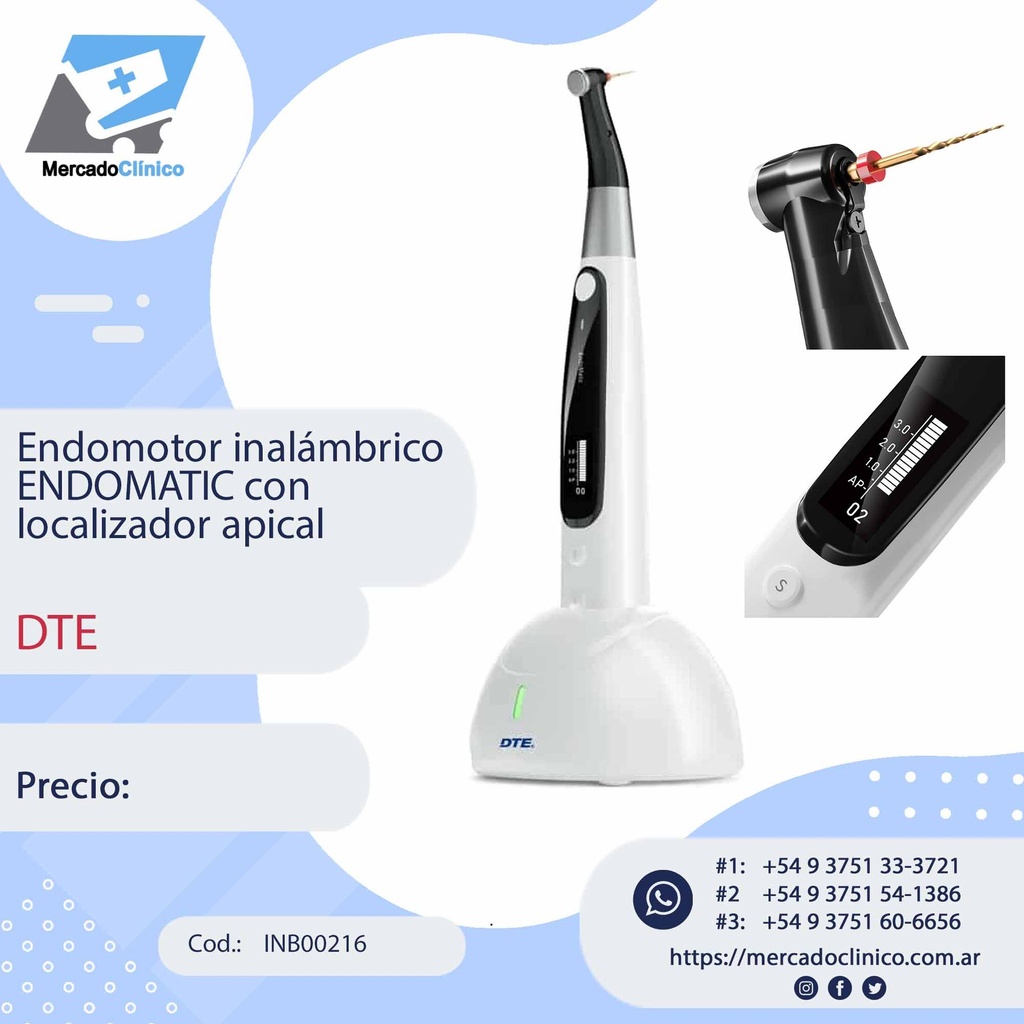 Endomotor inalámbrico ENDOMATIC con localizador apical - DTE | Mercado ...